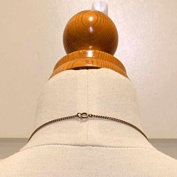 Hand-Hammered Brass 31" Upside Down Moon Necklace - Picture 5 of 7